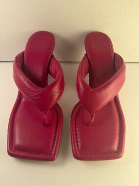 GIA BORGHINI THONG SANDALS HEEL PINK